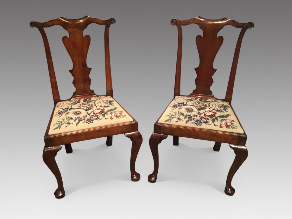 Pair of antique sidechairs