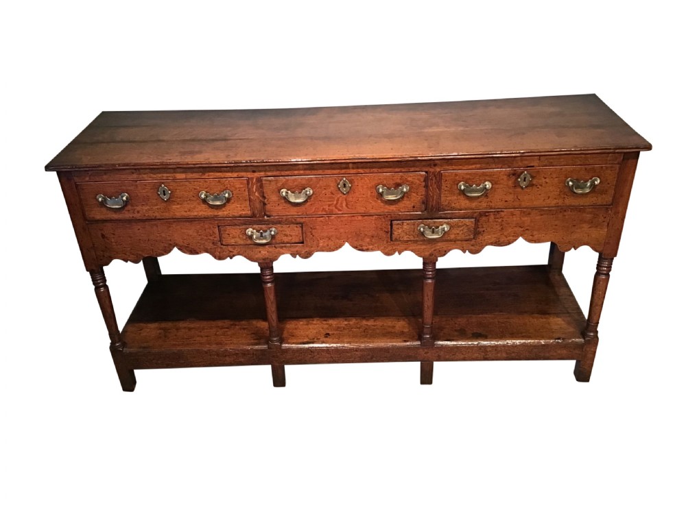 Antique oak dresser base View V