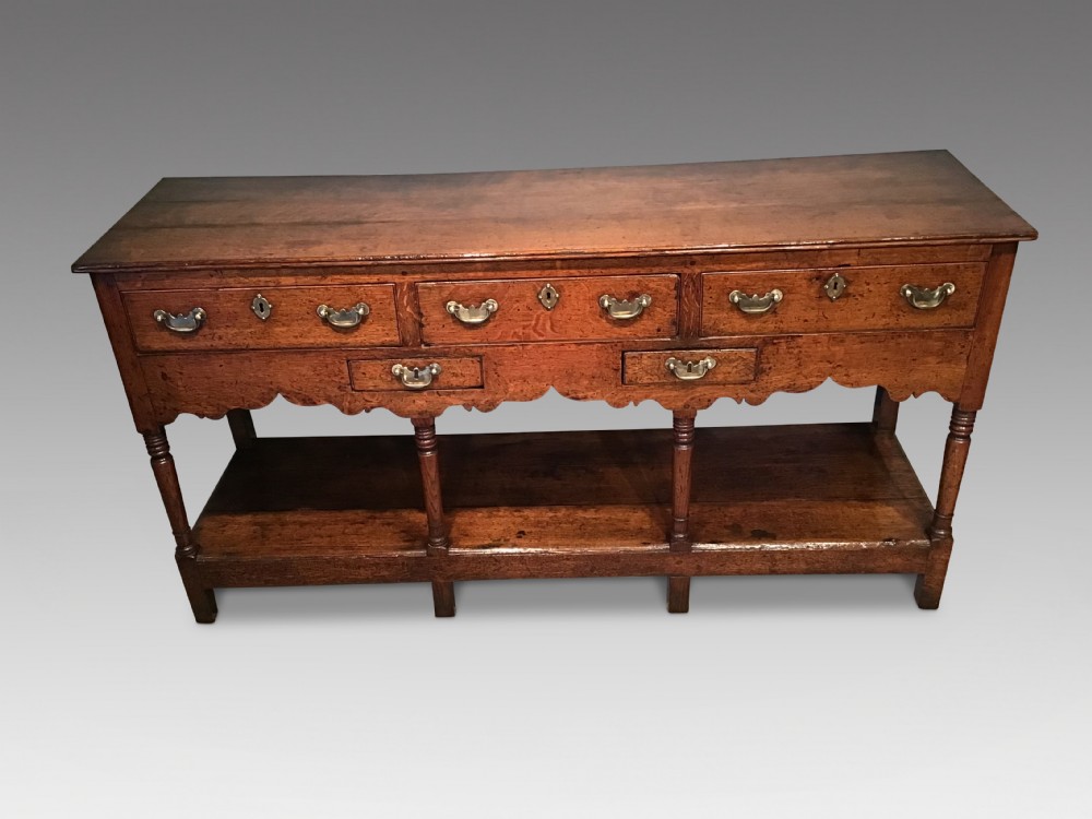 Antique oak dresser base