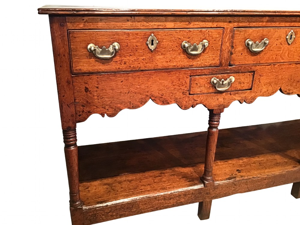 Antique oak dresser base View XI