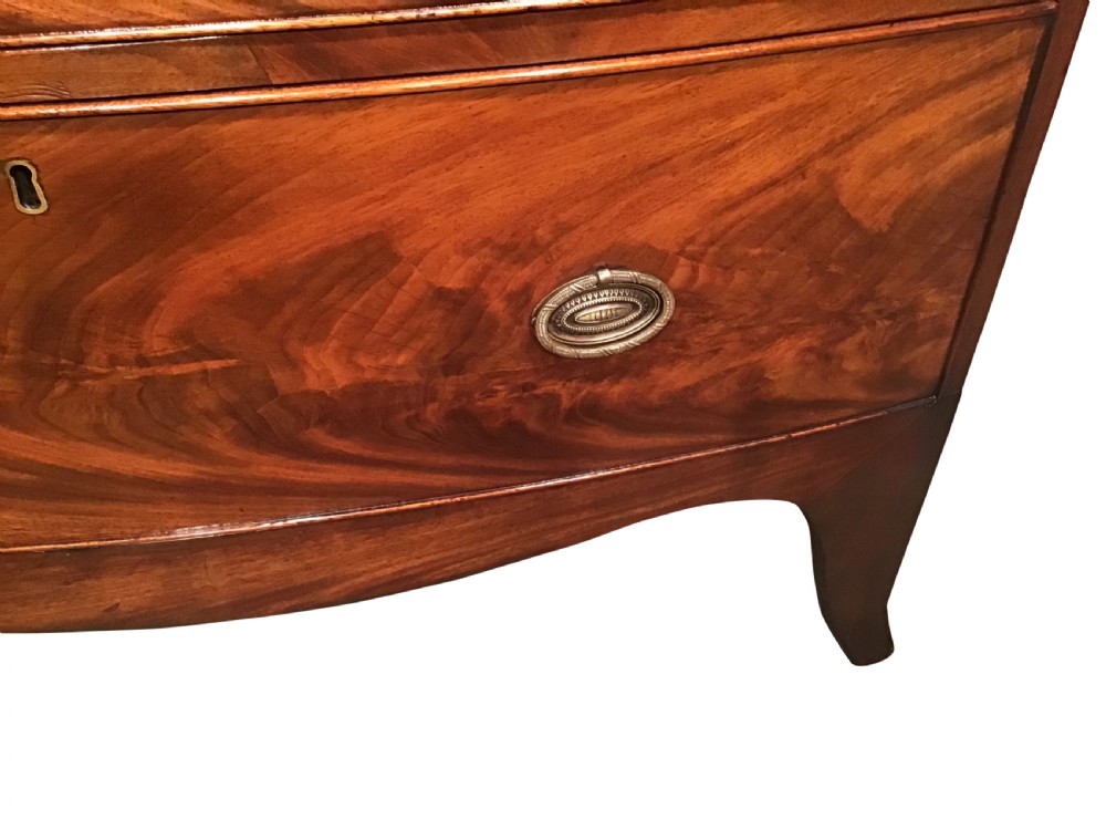 Antique bow front chest of drawers View III