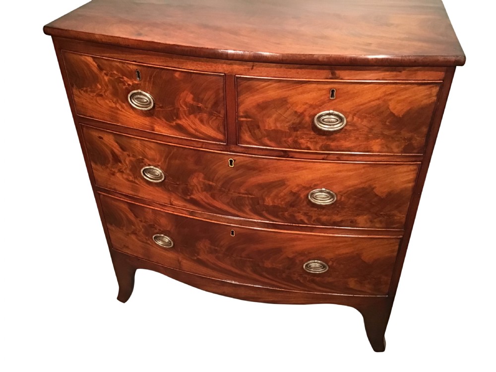 Antique bow front chest of drawers View IV