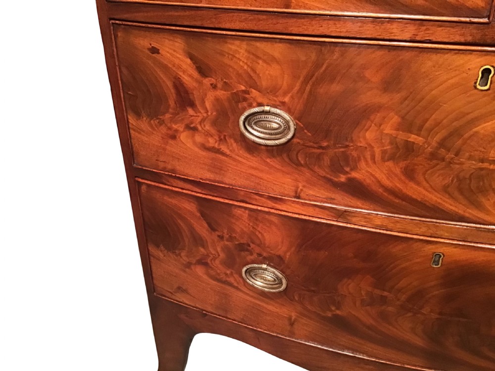Antique bow front chest of drawers View V