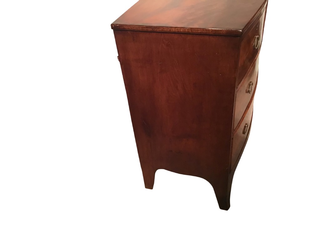 Antique bow front chest of drawers View VI