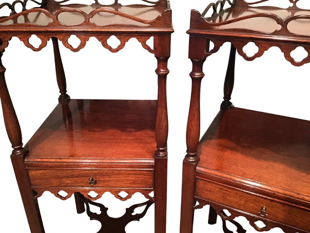 Pair of antique bedside tables View II