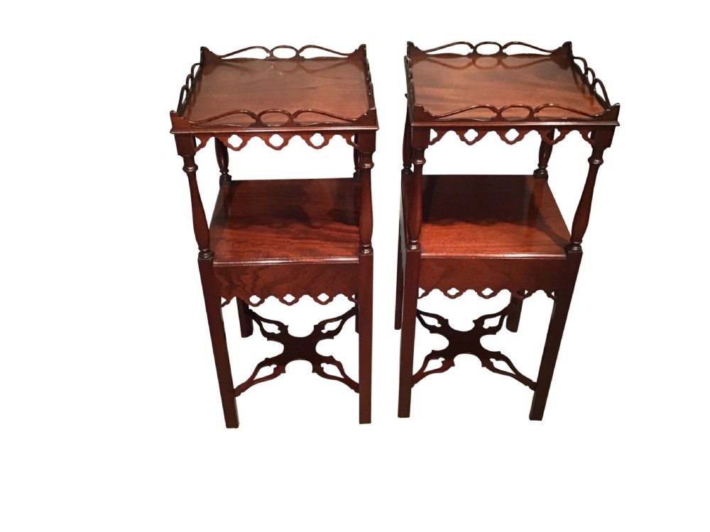 Pair of antique bedside tables View III