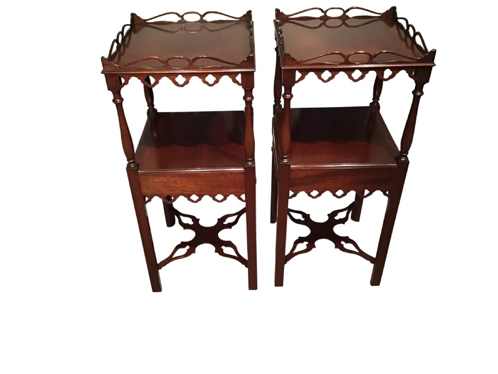 Pair of antique bedside tables View IV