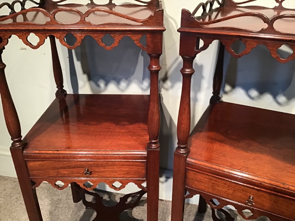 Pair of antique bedside tables View VI