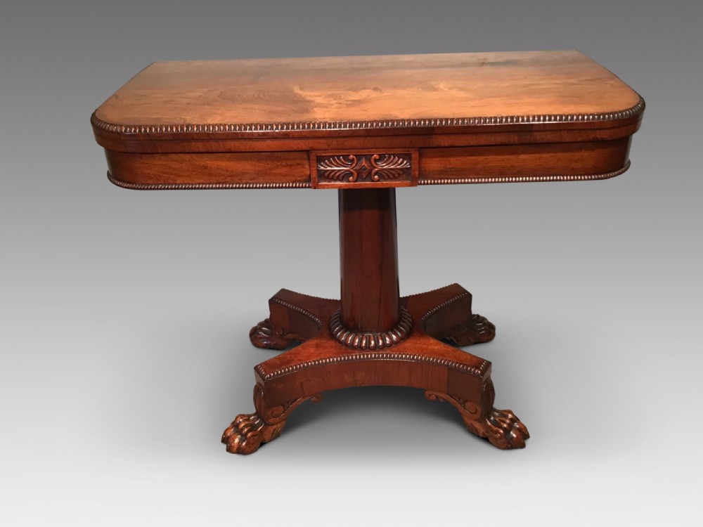 Antique rosewood card table 