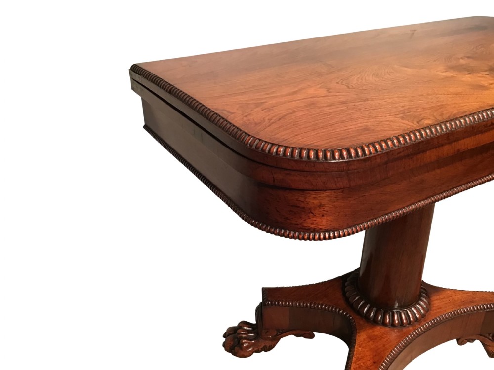 Antique rosewood card table  View IV