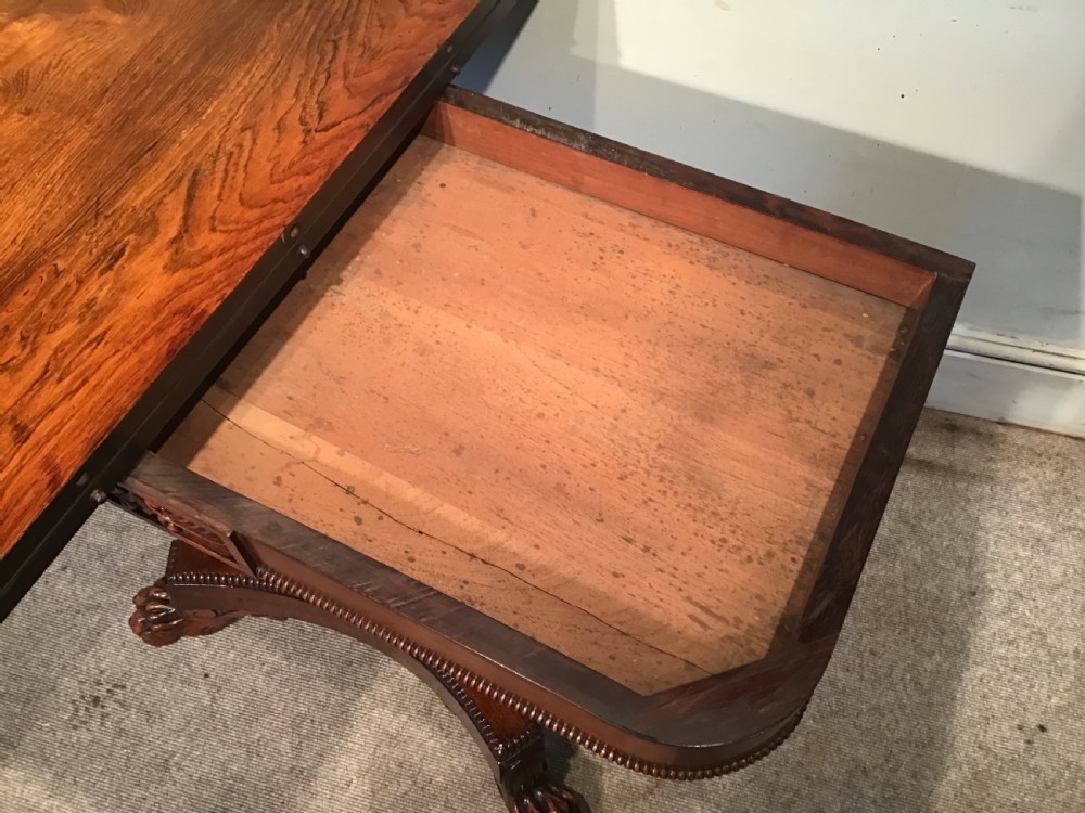 Antique rosewood card table  View IX