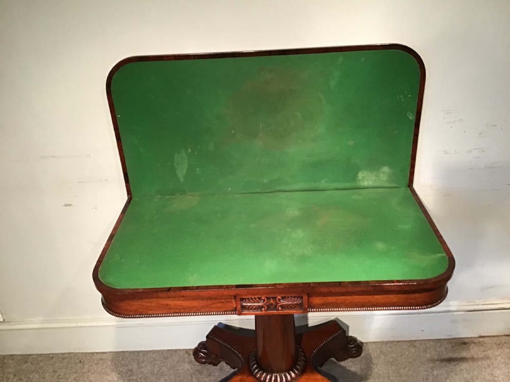 Antique rosewood card table  View X