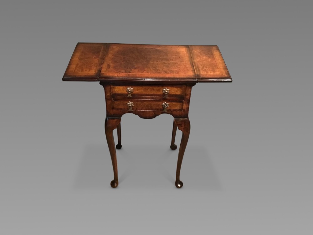 Antique burr walnut drop leaf table View III