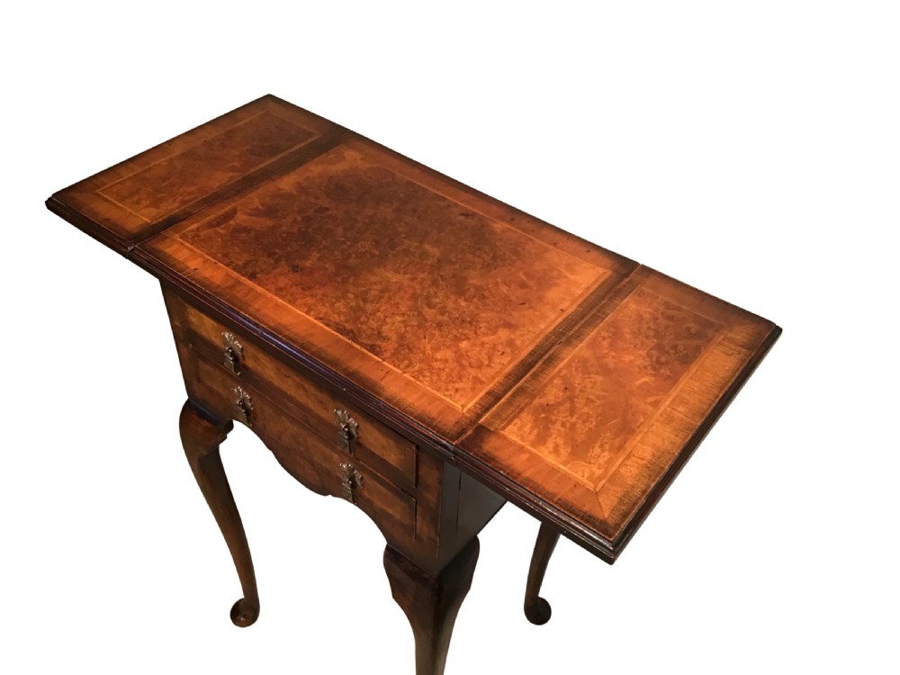 Antique burr walnut drop leaf table View IV