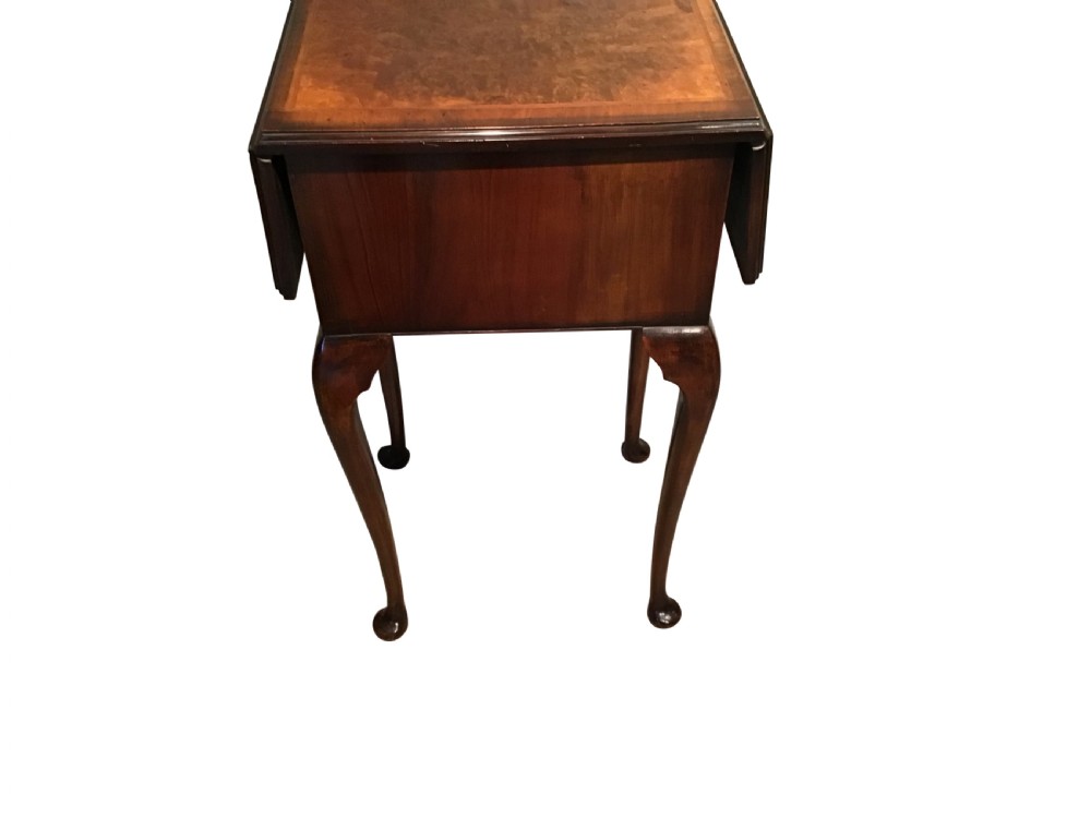 Antique burr walnut drop leaf table View V