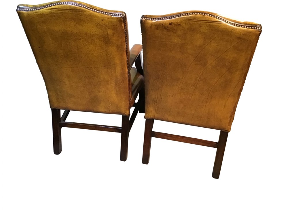 Pair of antique leather chairs View IV