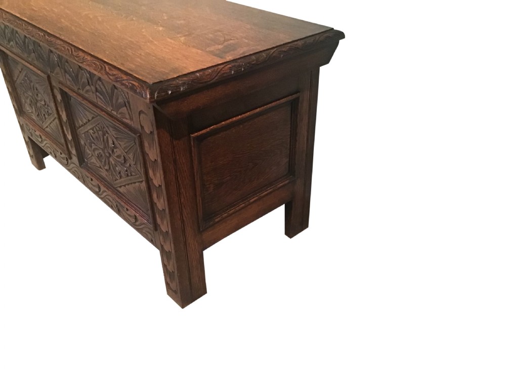 Antique oak coffer View III