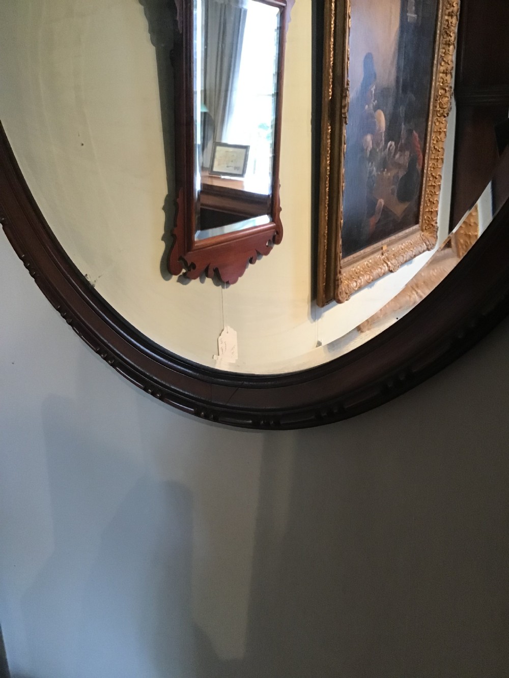Antique oval wall mirror View IV