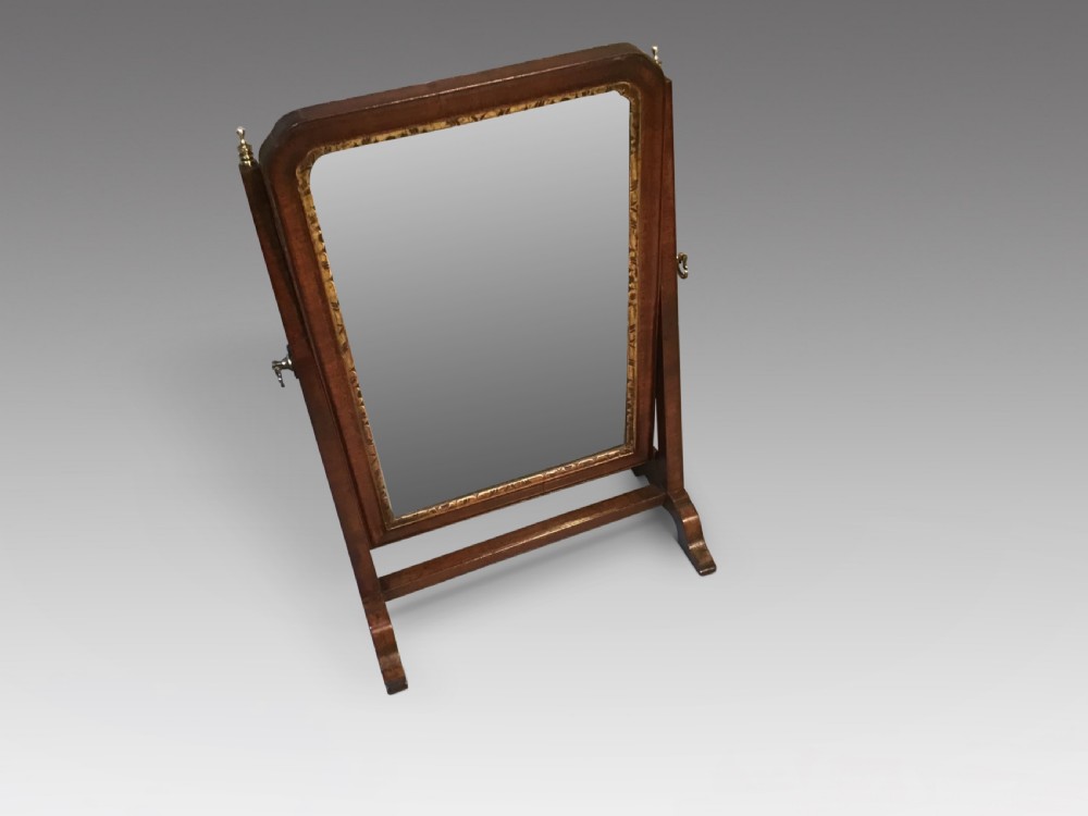 Antique mahogany toilet mirror