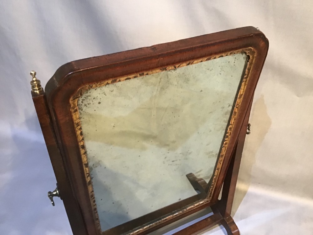 Antique mahogany toilet mirror View II