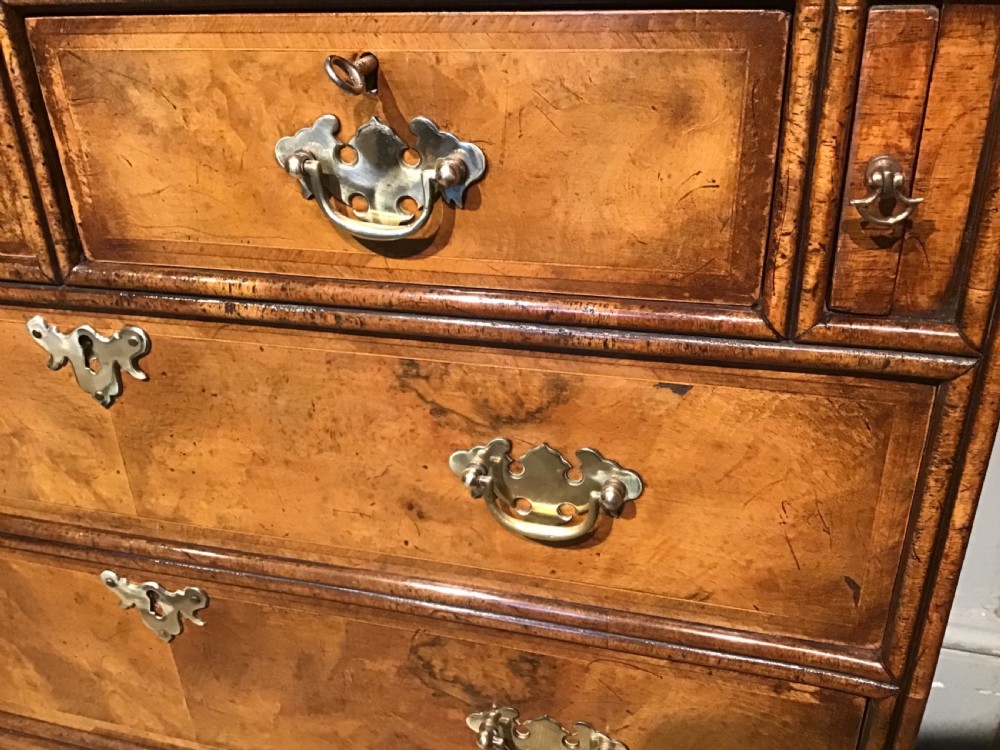 Antique walnut bureau View V