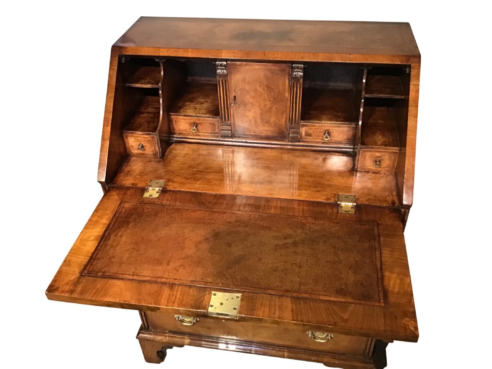 Antique walnut bureau View IX