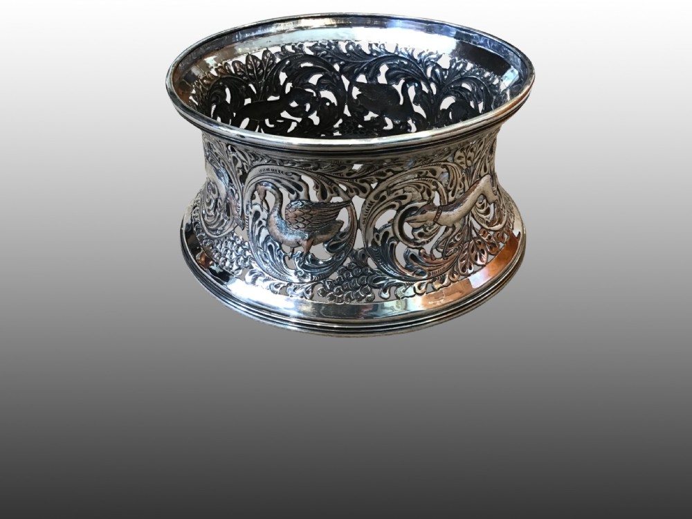 Antique silver plate dish ring
