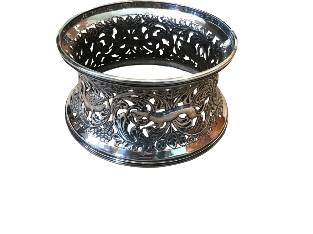 Antique silver plate dish ring View II