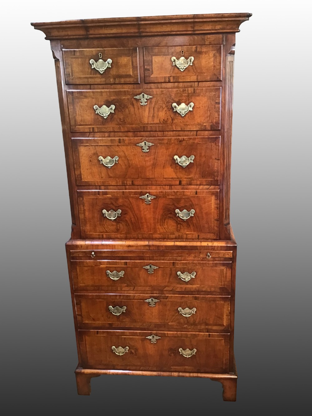 Antique walnut chest on chest