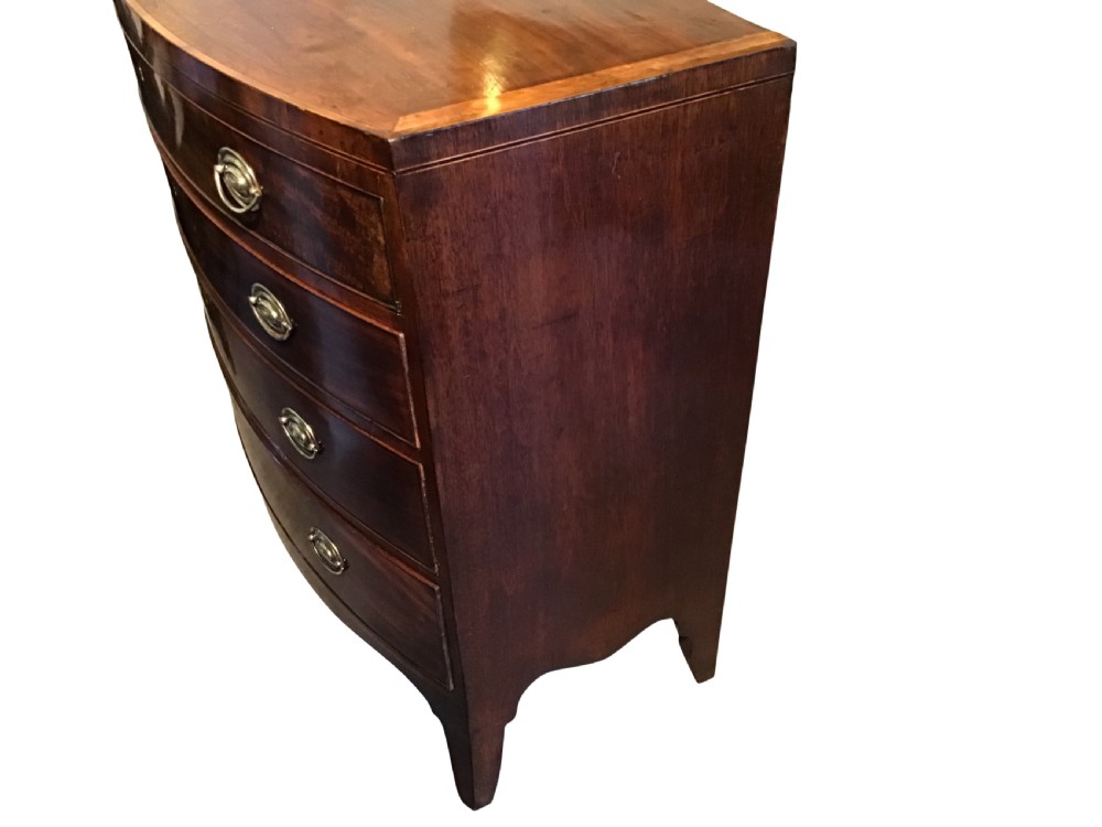 Antique bow front chest of drawers View II