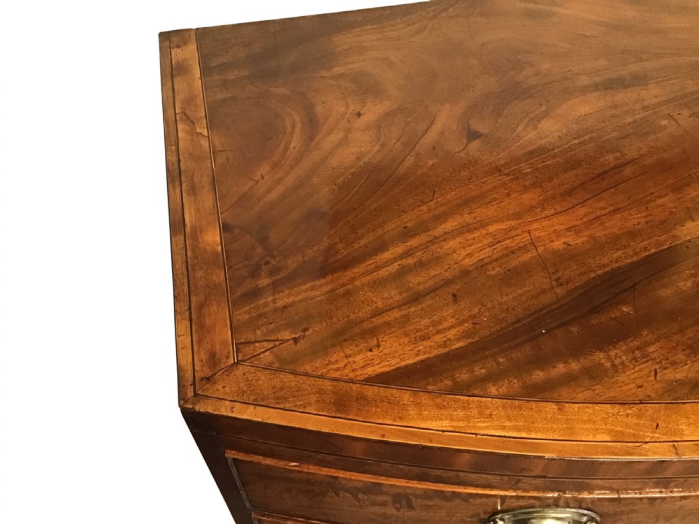 Antique bow front chest of drawers View III