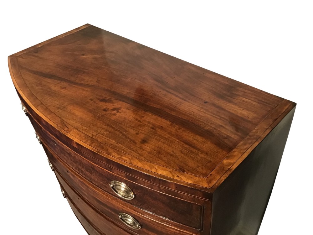 Antique bow front chest of drawers View IV