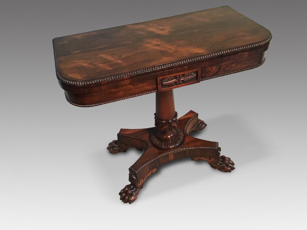 Antique rosewood card table 