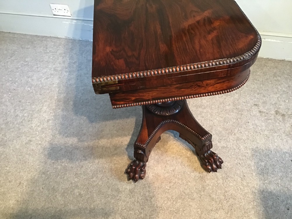 Antique rosewood card table  View VIII