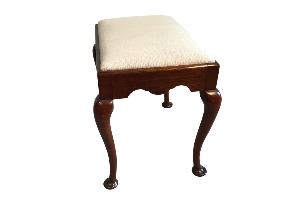 Antique mahogany stool View II