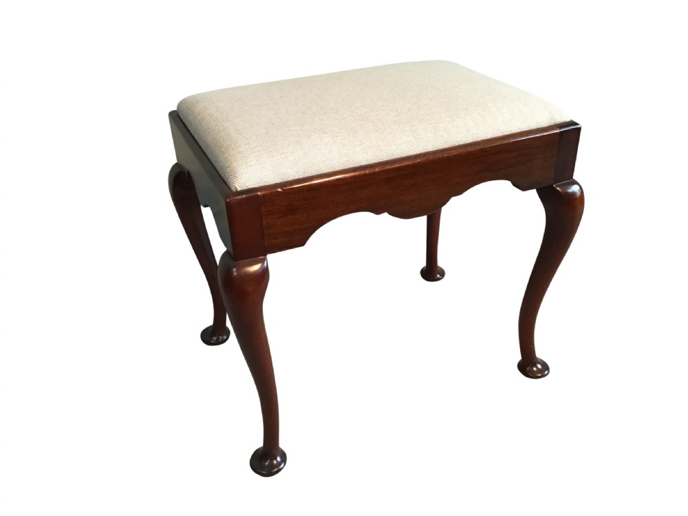 Antique mahogany stool View III