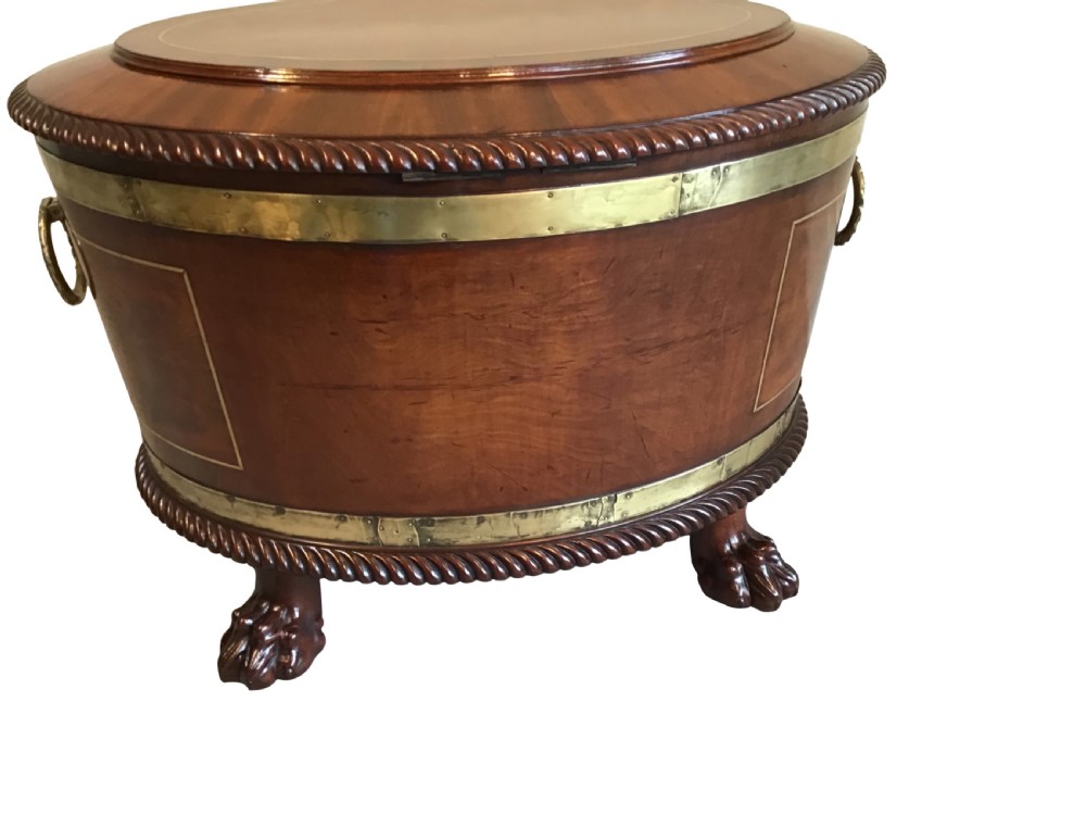 Antique mahogany cellarette  View V