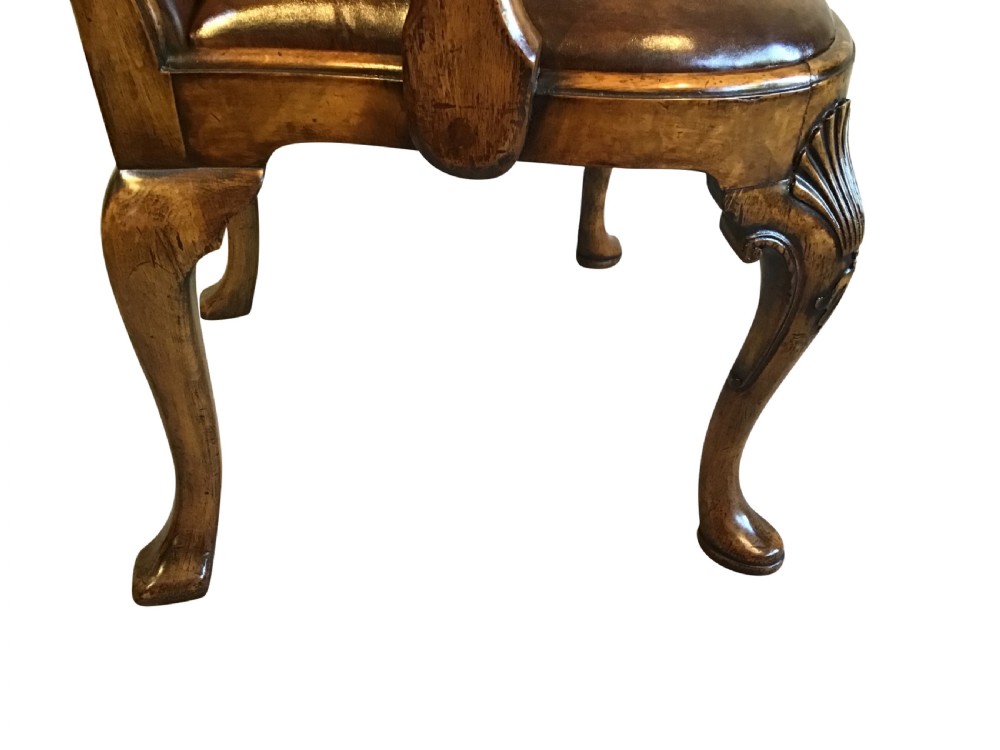 Antique walnut open armchair View VII