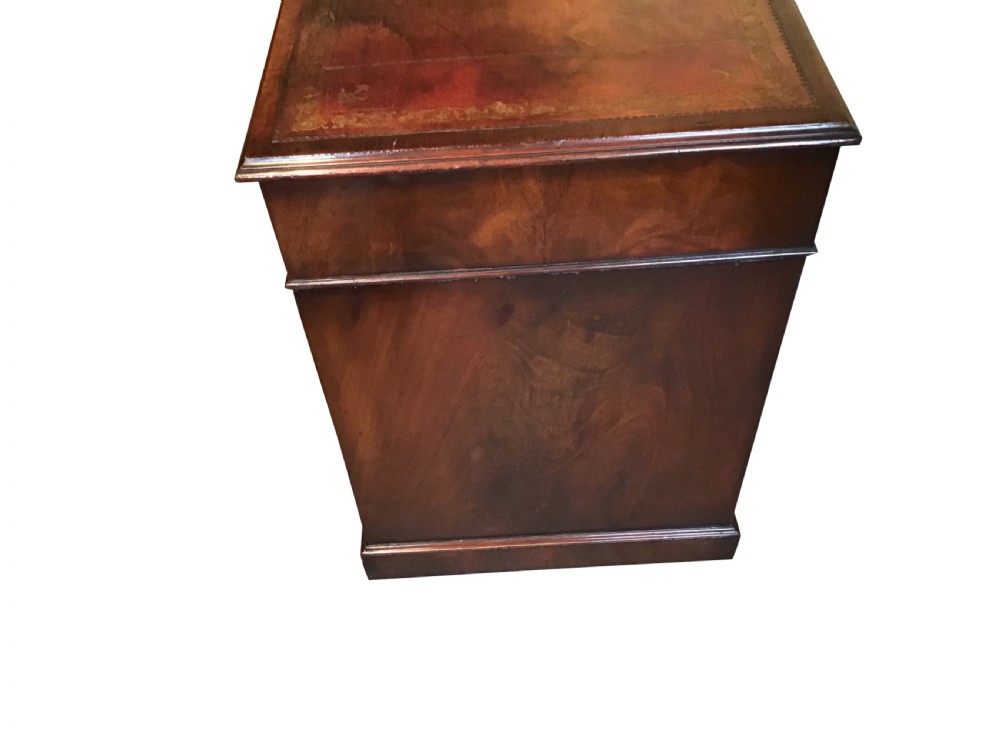Antique mahogany pedestal desk View IV