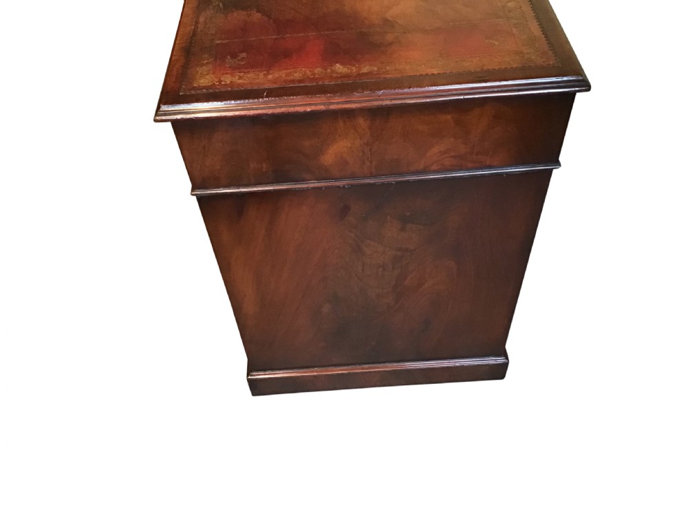 Antique mahogany pedestal desk View VI