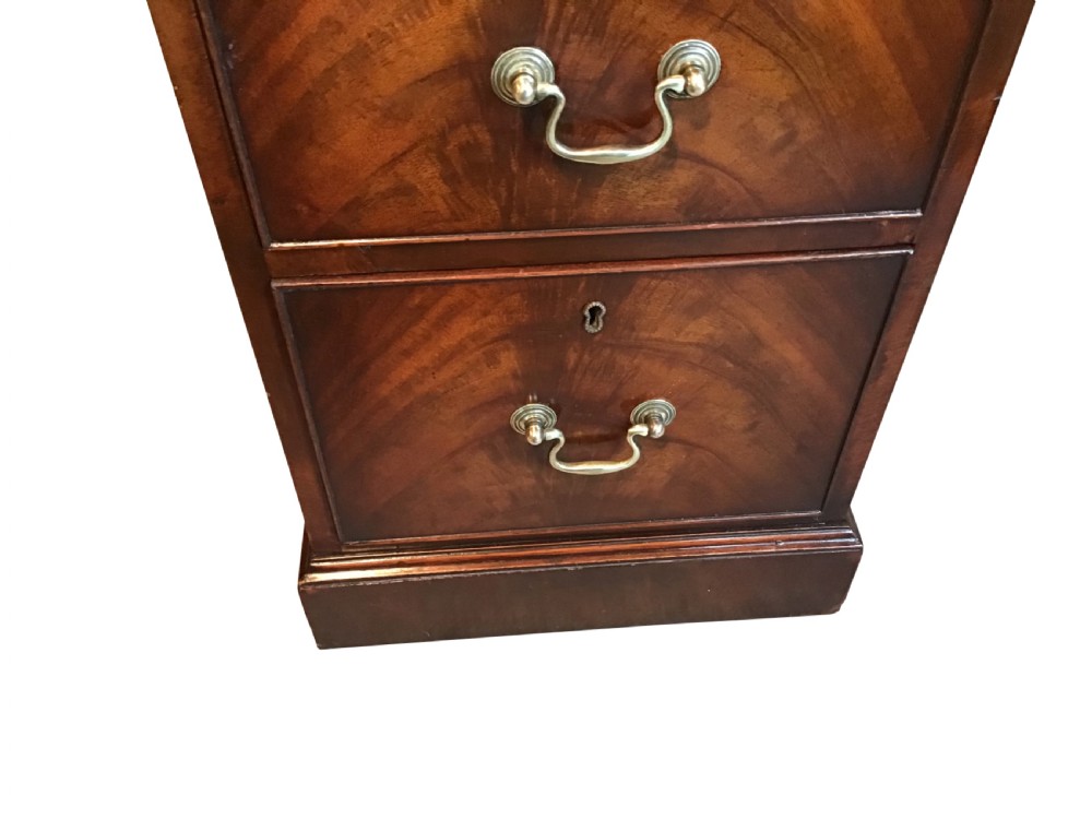 Antique mahogany pedestal desk View VII