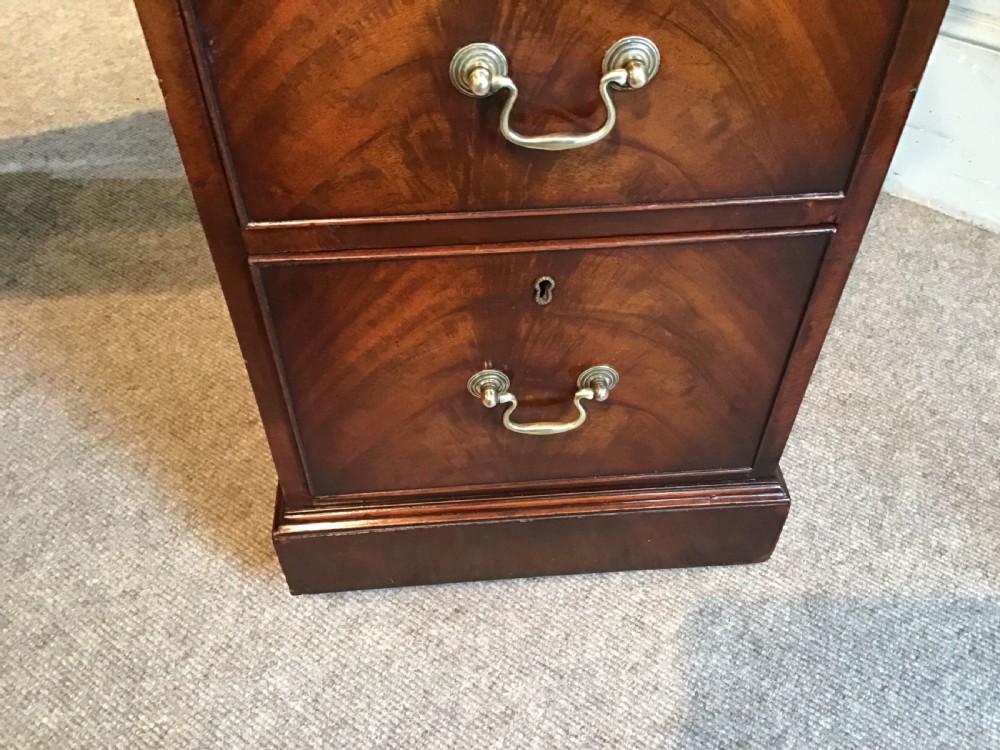 Antique mahogany pedestal desk View XIII