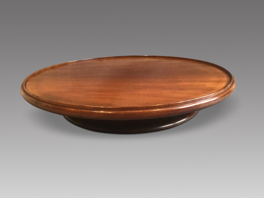 Antique mahogany lazy susan