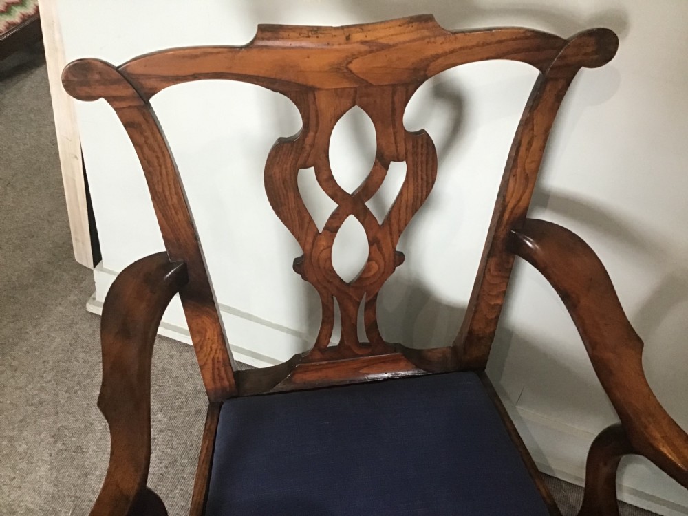 Antique elm elbow chair View II