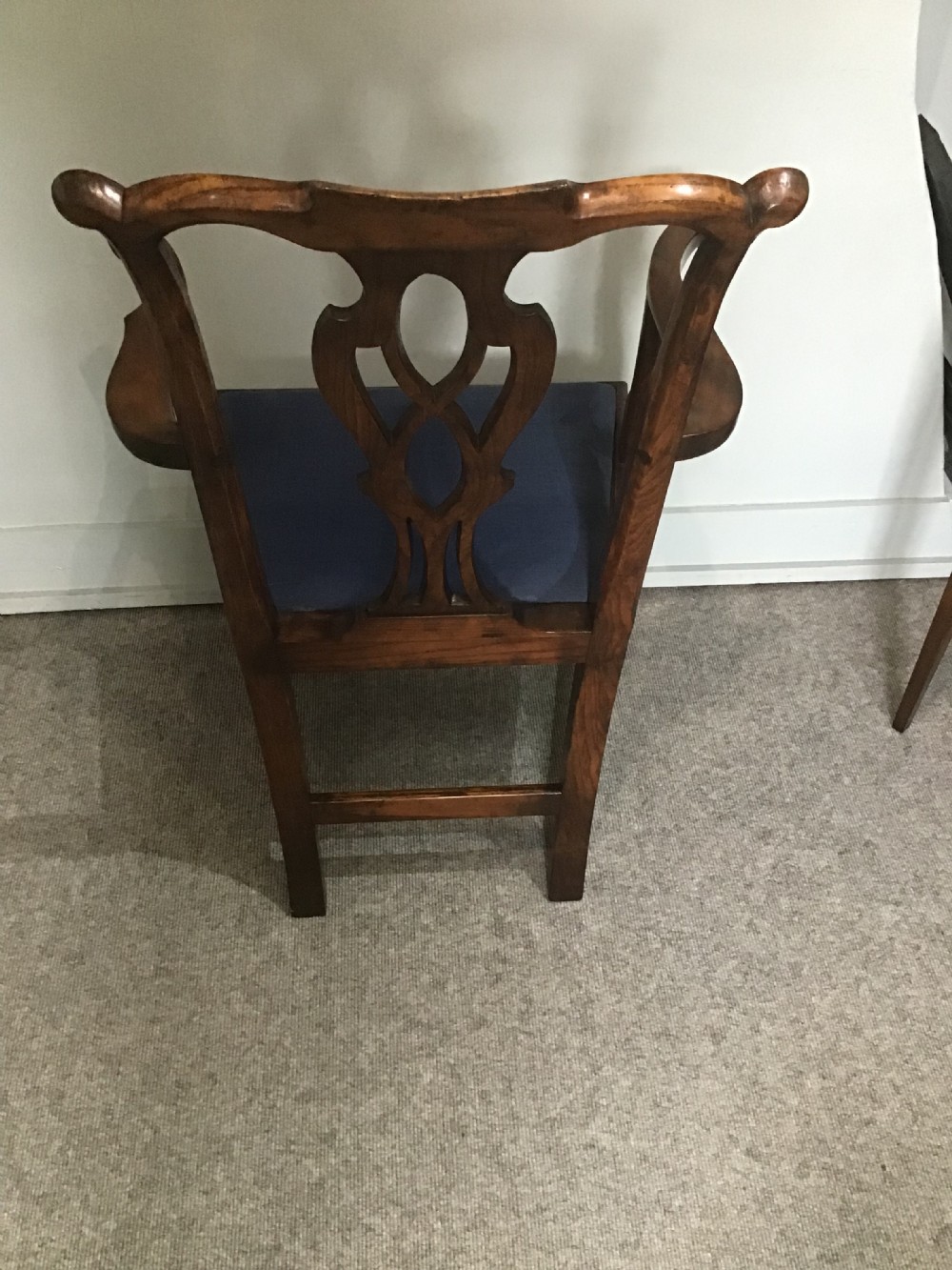 Antique elm elbow chair View V