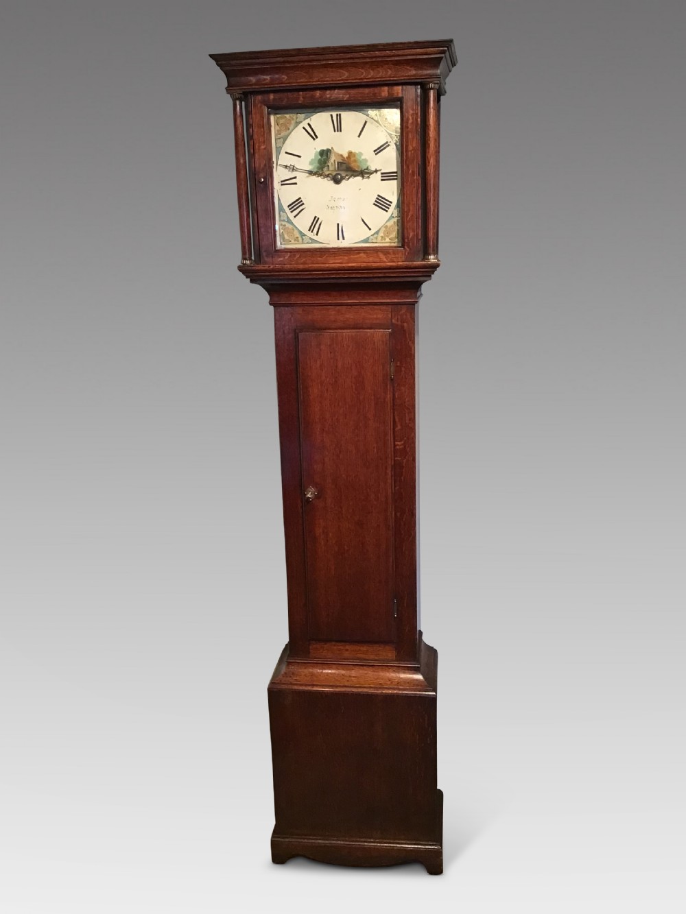 Antique oak longcase clock