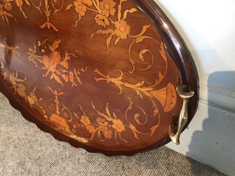 Antique mahogany tray View III