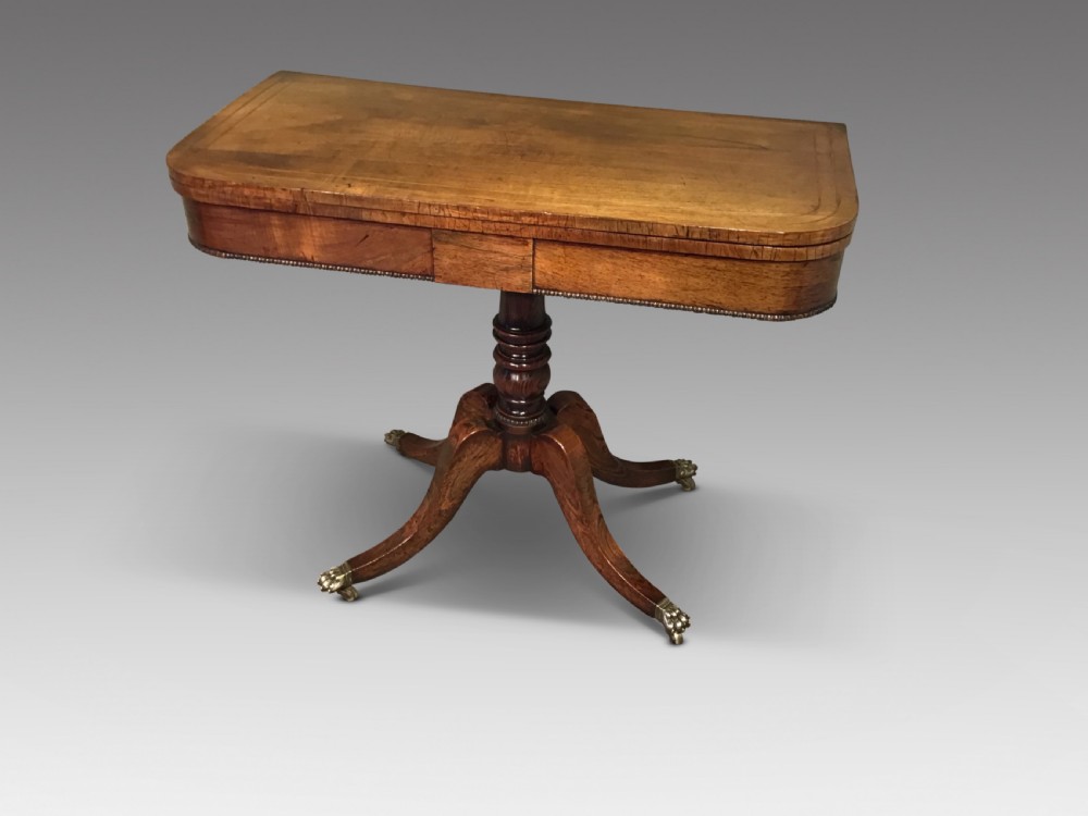 Antique rosewood card table 