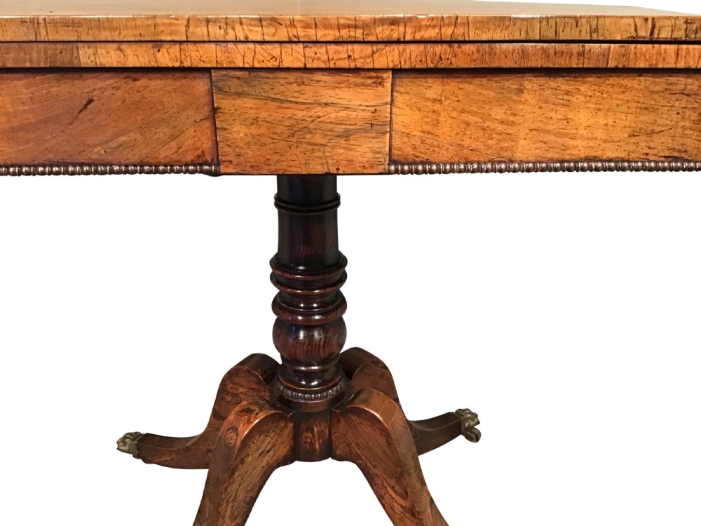 Antique rosewood card table  View II