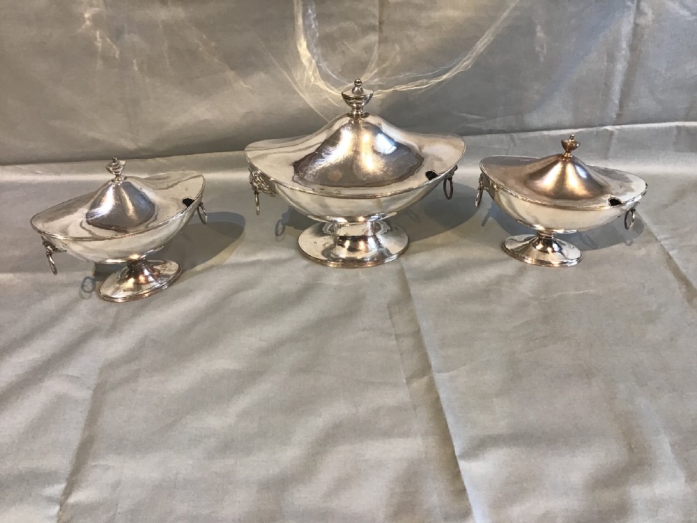 Antique Sheffield plate tureens 